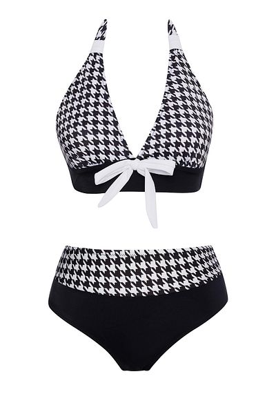 SAILOR moda Σετ μπικίνι με ψηλόμεσο τρίγωνο σχέδιο