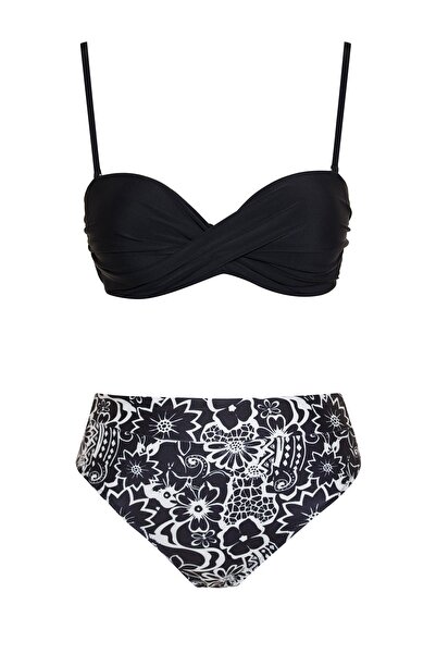SAILOR moda Dönmeli Yüksek Bel Bikini Takım
