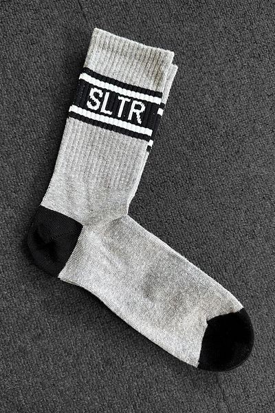 Slatra Сиви чорапи с надпис SLTR