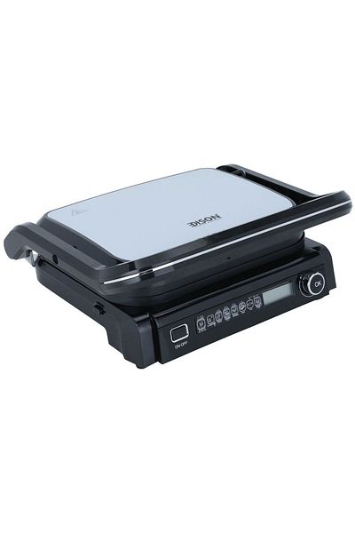 Edison Electric Grill, Digital, Square, 2100 Watt - Black