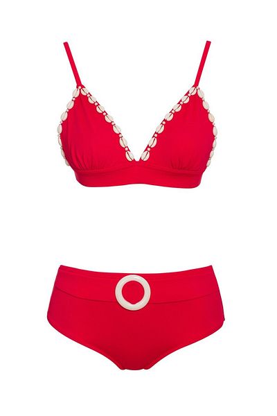 SAILOR moda Σετ μπικίνι Seashell High Waist Triangle Slr 334