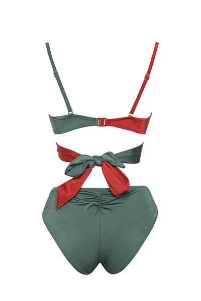SAILOR moda Zweifarbiges trägerloses Bikini-Set