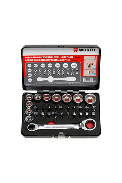 Würth 1/4 Inch Socket Wrench and Bits Bit Urun Gamı 31 Pieces