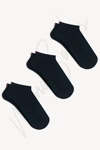Mono Socks - Опаковка от 3 броя червени безшевни първокласни памучни чорапи