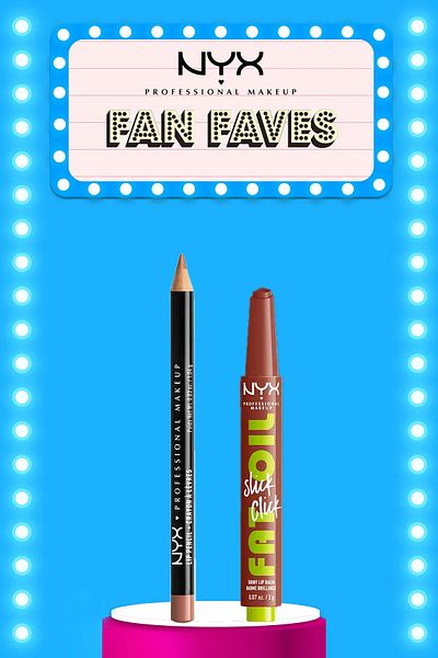NYX Professional Makeup Slim Lip Pencil - Natural 10&  Fat Oil Slick Click - Link in my Bio