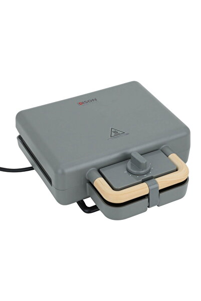 Edison Sandwich and Waffle Maker, 800 Watt, 2×1 - Dark Grey