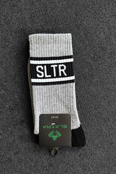 Slatra Сиви чорапи с надпис SLTR