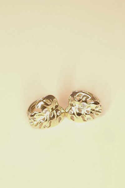 ayışığı Xuping Leaf Earrings with Rhinestone