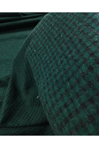 Kumaş Parça Зелено-чорна картата жакардова тканина (ширина 130 см x довжина 1...