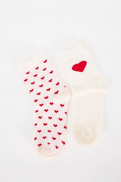 Addax Set of 2 Heart Socks - Crp16-F13