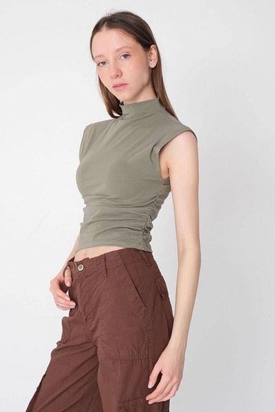 Addax Μπλούζα με ψηλό γιακά στο πλάι P1396-dk1dk8asn75
