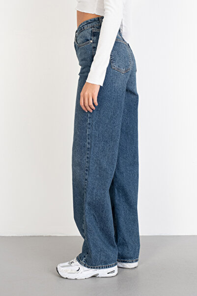 Addax Yüksek Bel Wide Leg Jean Pantolon Pn8575-pnk