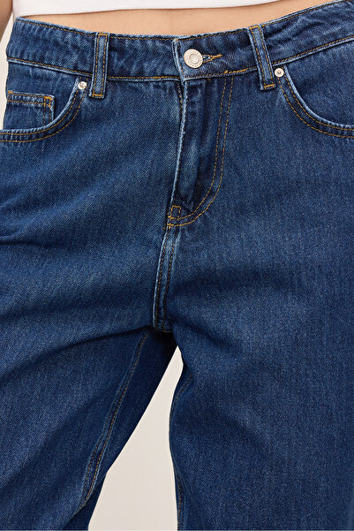 Addax High Waist Mom Jean Trousers Pn5862-1-pns