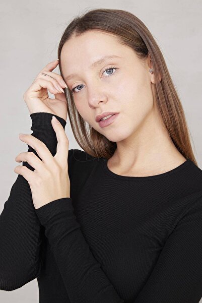 Addax Crew Neck Ribbed Modal Blouse B13342-n3