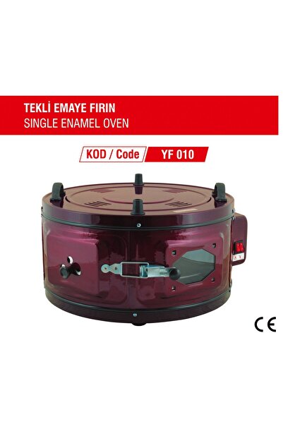 YILDIZ Camlı Davul Fırın Küçük Boy Tek Emaye Tepsili Davul Fırın