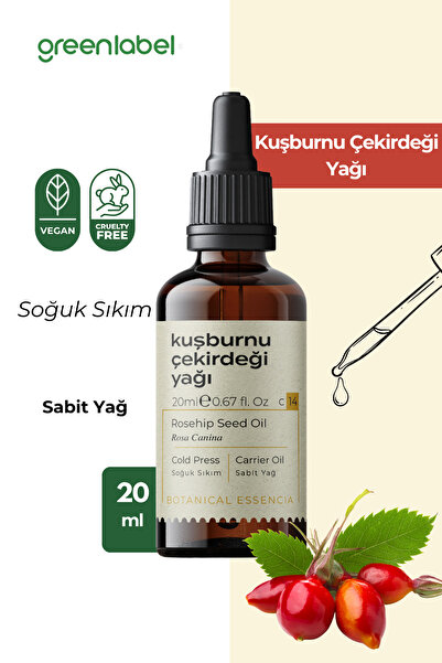 Greenlabel Kuşburnu Çekirdeği Yağı Soğuk Sıkım %100 Doğal Ve Saf 20ml