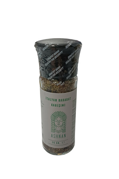 Ashnan İtalyan Baharat Karışımı 26 Gr Değirmen kapak cam şişe (pizza omlet ma...