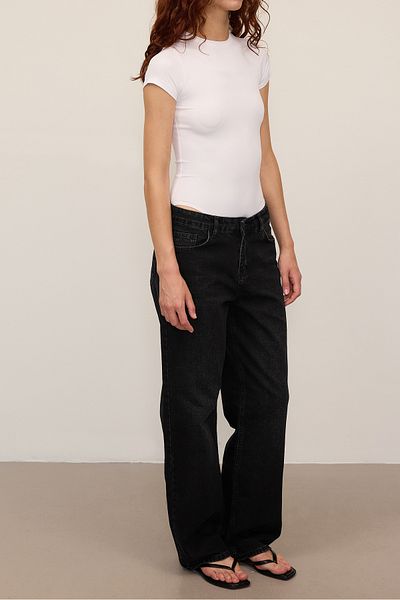 Addax High Waist Wide Leg Jeans - Pn8575-Pnk