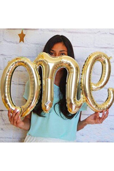 Parti Dükkanım One Foil Balloon Gold 38*110 Cm