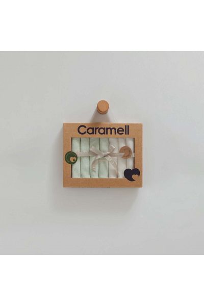 Caramell Mnd1689 Model Set of 7 Baby Combed Cotton Wipes