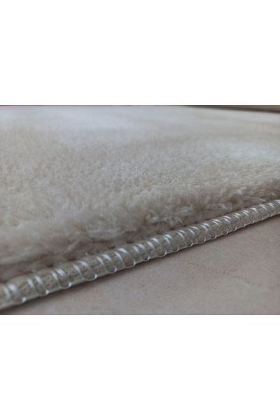 Enva Home Overlocked Plush Prayer Rug - Non-slip Base and Long Furry Prayer Mat Mink