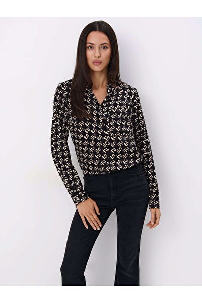 SELAZRA Delo Gömlek Yaka Regular Fit Siyah Renk Gömlek - 42, Siyah