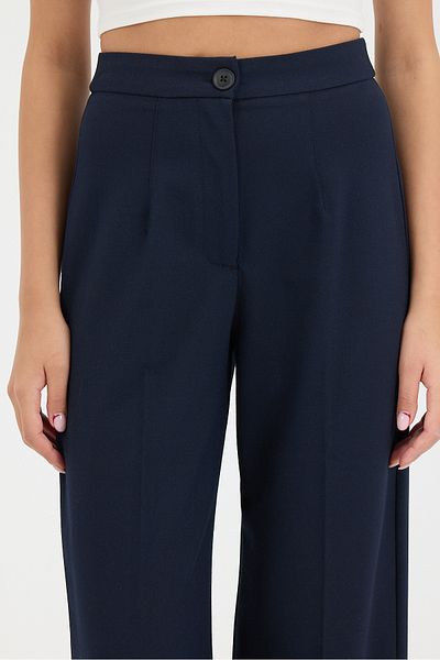 Addax High Waist Wide Leg Trousers - Pn8130-Dk14