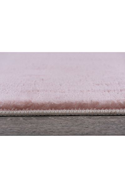 Enva Home Gel Base Washable Plush Prayer Rug Overlocked Long Furry Prayer Pink