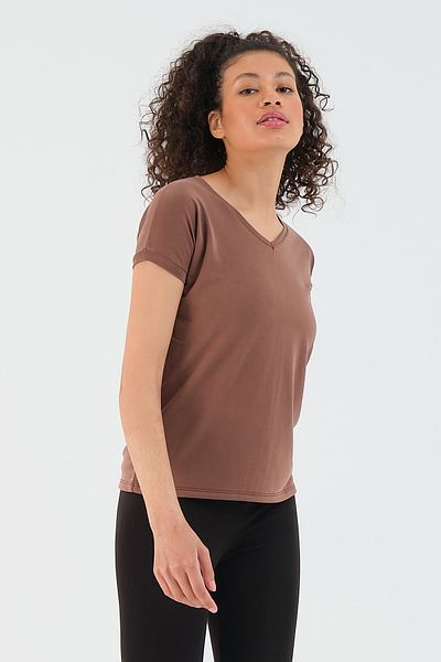 Slazenger Παίξτε Γυναικείο T-shirt Καφέ Γυναικείο αθλητικό T-shirt