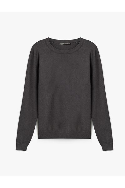 Koton Basic Knitwear Sweatshirt Crew Neck Long Sleeve