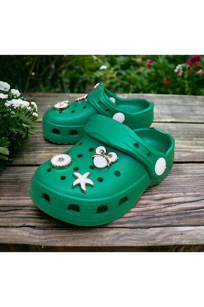 Hızlı Al Baby Girl Stone Sandals Slippers. Baby Girl Stone Cros Slippers.