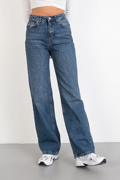 Addax High Waist Wide Leg Jeans - Pn8575-Pnk