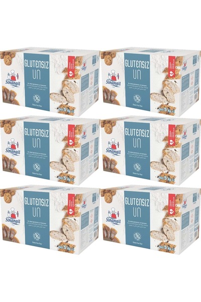 Sinangil Glutensiz Un 30kg (30000GR) Kutu Çölyak Diyetine Uygun (6PK*5KG)