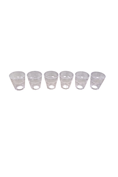 Bahat 6-Pack Clear Acrylic Crystal Cup - Water & Coffee Soft Drink, 250ml Not...