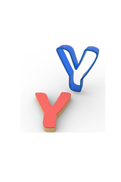 Elit parti Polycarbonate Y Letter Cookie Mold 7.5X6 cm
