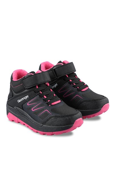 Slazenger Kenton I Unisex Παιδικές Μπότες Μαύρες / Φούξια