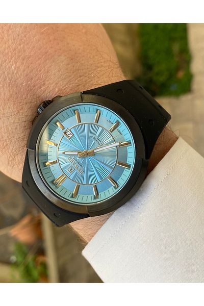 Reward Excellent Black Silicone Cord Steel Case 5 Atm Waterproof Original Men Wrist Watch