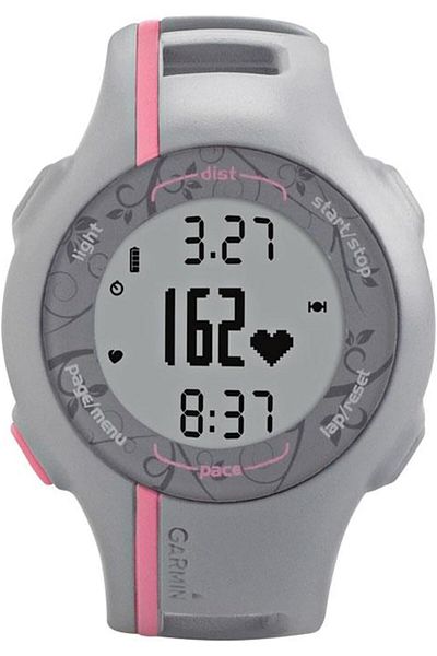 Garmin Forerunner 110 Women’s GPS Fitness Watch Heart Rate Monitor, Grey  Pink