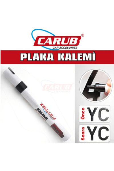 ŞüsCarOto Carub Siyah Plaka Yazma Kalemi Plaka Boya Kalemi