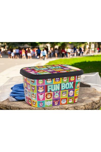 biedda 25 Liters 1 Piece Plastic Multipurpose Patterned Toy Storage Container and Organizing Box