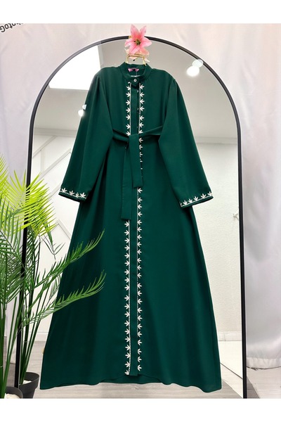 YEDİLALE Embroidered Abaya Dress