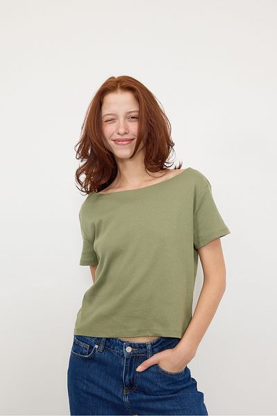 Addax Tricou de bază cu gât barcă - P1567-T5