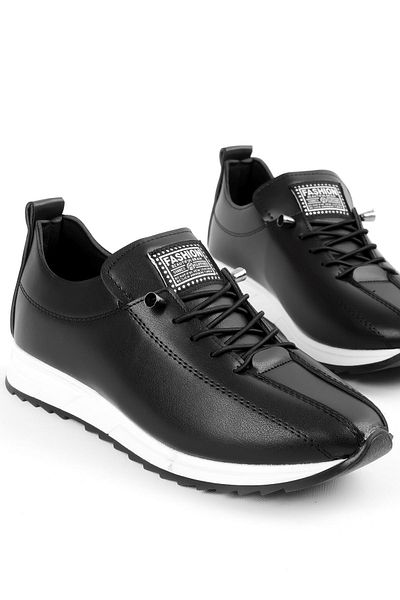 Lal Shoes & Bags Celosia Women's Latex Lacing Detailed Casual Shoes-Black