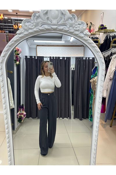 LİSAA BUTİK Premium Quality Pleated Palazzo Trousers