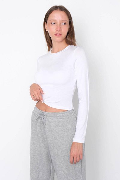 Addax Crew Neck B1480-s3 Basic Blouse