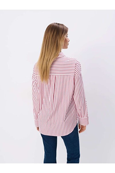 SELAZRA Hello Gömlek Gömlek Yaka Standart Boy Regular Fit Kirmizi Renk Gömlek