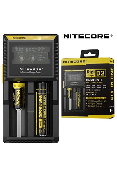Nitecore Digi D2 Lcd 18650 Pil Şarj Aleti / Li-ion Life Ni