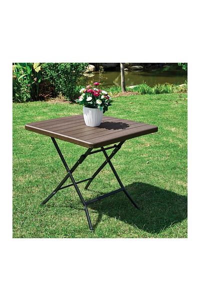 Living Accents Storage and Portable Sleek Design Square Folding Table