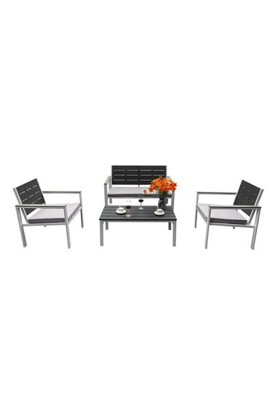 Living Accents 4-Piece Weather Resistant Stylish Outdoor Seating Set