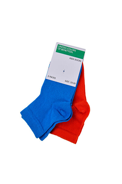 United Colors of Benetton Размер 30-35 Момчешки чорапи с лого, бродирани, тъкани, 2 чифта 77257